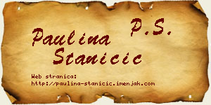 Paulina Staničić vizit kartica